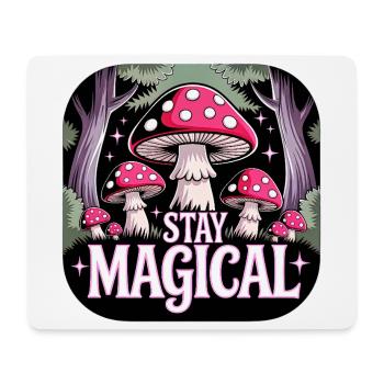 Restez magique dans la forêt de champignons - Tapis de souris (format paysage) - blanc - Devant