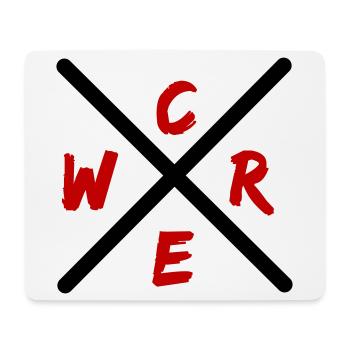 Crew Brush Red Wordmark - Mouse Pad (horizontal) - white - Front