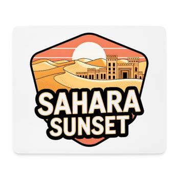 Château du Coucher du Soleil Sahara - Tapis de souris (format paysage) - blanc - Devant