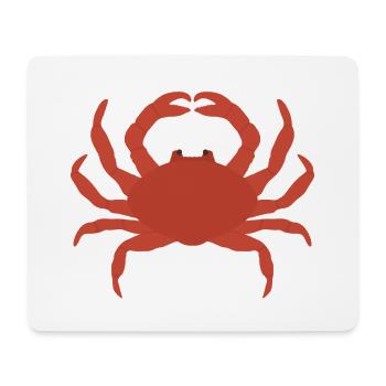 Crimson Crab Silhouette - Mouse Pad (horizontal) - white - Front