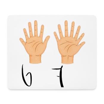 Double Open Hands Illustration - Mouse Pad (horizontal) - white - Front