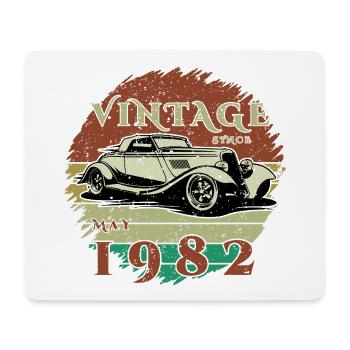 44e anniversaire - Classique - Millésime depuis 05/1982 - Tapis de souris (format paysage) - blanc - Devant