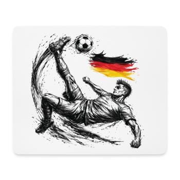 Bicyclette de football à la manière allemande - Tapis de souris (format paysage) - blanc - Devant
