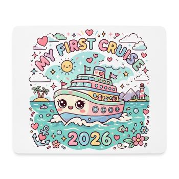 My first cruise in 2026 - Mouse Pad (horizontal) - white - Front