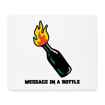 Message in a Bottle – rebellische Stimmung und Rock - Mousepad (Querformat) - Weiß - Vorne