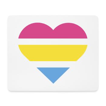 Pride Flag Heart · Pansexual - Mouse Pad (horizontal) - white - Front