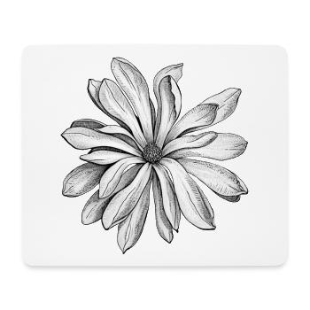 sternmagnolien, Monochrome Blüten - Mousepad (Querformat) - Weiß - Vorne