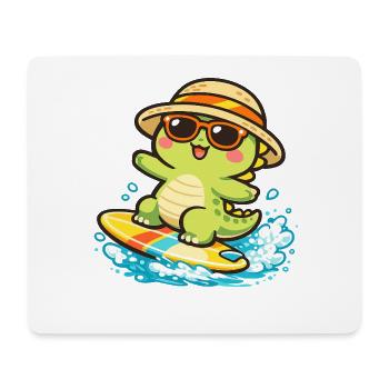 Sonnige Surf-Schildkröte - Mousepad (Querformat) - Weiß - Vorne