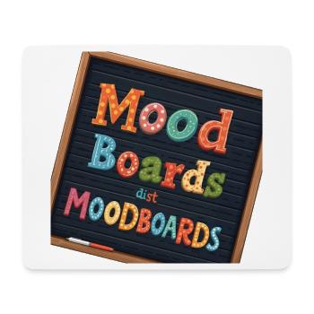 Mood Boards – Bunte Typografie - Mousepad (Querformat) - Weiß - Vorne