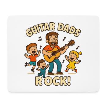Les papas guitaristes sont déchirants ! Chemise drôle de papa guitariste - Tapis de souris (format paysage) - blanc - Devant