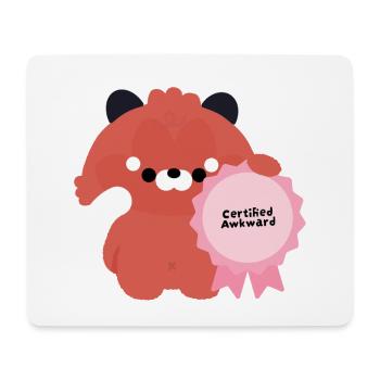 Zertifizierter Awkward Red Panda - Mousepad (Querformat) - Weiß - Vorne