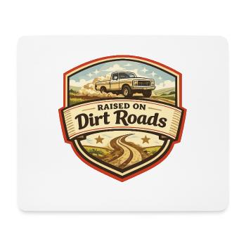 Aufgewachsen auf Dirt Roads - Mousepad (Querformat) - Weiß - Vorne