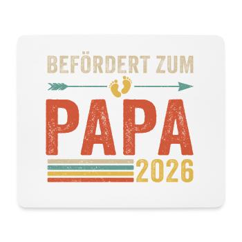 Retro Befördert zum Papa 2026 - Mousepad (Querformat) - Weiß - Vorne