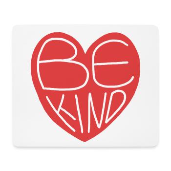 Cute Be Kind Red Heart Hand-Drawn Design - Mouse Pad (horizontal) - white - Front