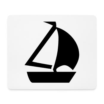 Voile - Tapis de souris (format paysage) - blanc - Devant