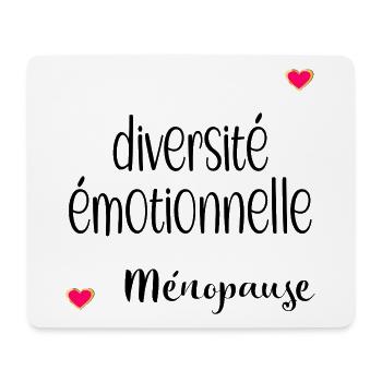 Ménopause Émotions - Tapis de souris (format paysage) - blanc - Devant
