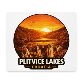 Plitvicer Seen Kroatien Sonnenuntergang Natur - Mousepad (Querformat) - Weiß - Vorne