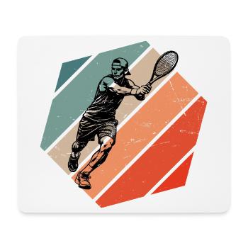Geschenkidee für einen Tennis mit Tennis - Mousepad (Querformat) - Weiß - Vorne