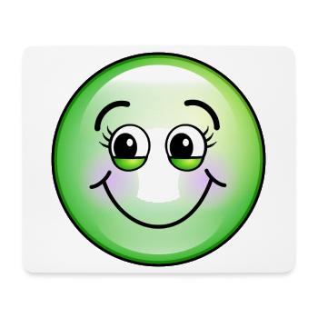 Niedliche grüne Blase - Mousepad (Querformat) - Weiß - Vorne