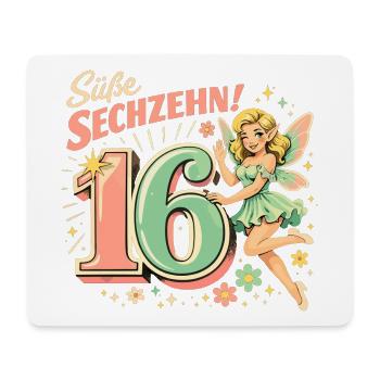 Retro Elfe 16 – Vintage Werbeprint in Pastell - Mousepad (Querformat) - Weiß - Vorne