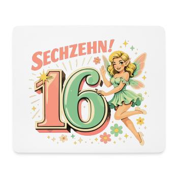 Retro Elfe 16 – Vintage Werbeprint in Pastell - Mousepad (Querformat) - Weiß - Vorne