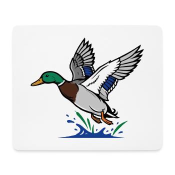 Mallard In Flight Wild Nature Pond - Mouse Pad (horizontal) - white - Front