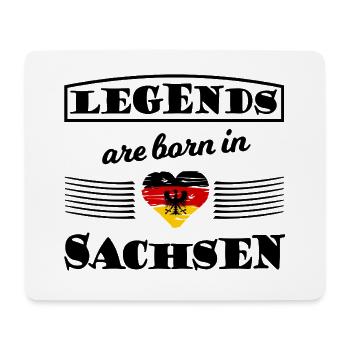 Roter Goldener Sachsen Schild - Mousepad (Querformat) - Weiß - Vorne