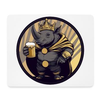 Nashorn Bier Lustig - Mousepad (Querformat) - Weiß - Vorne