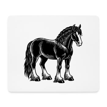 Clydesdale Horse - Tapis de souris (format paysage) - blanc - Devant