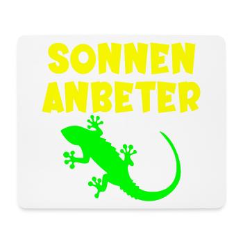 Sonnenanbeter Eidechse - Sommer Sonne - Mousepad (Querformat) - Weiß - Vorne