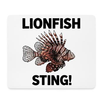Rascasse Volante Lionfish Danger Sting Noir - Tapis de souris (format paysage) - blanc - Devant