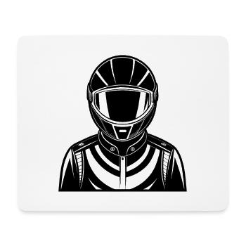 Rennfahrer - Mousepad (Querformat) - Weiß - Vorne