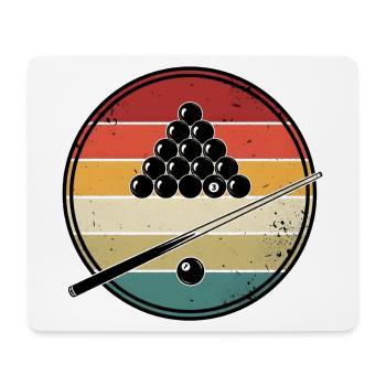 Vintage retro billiard player gift - Mouse Pad (horizontal) - white - Front
