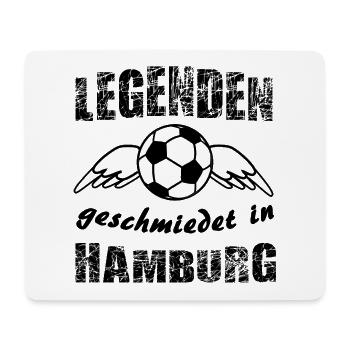 Schwarz Weiß Fußball Minimalistik - Mousepad (Querformat) - Weiß - Vorne