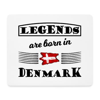 Rotbrush Kreuzflagge Dänemark - Mousepad (Querformat) - Weiß - Vorne