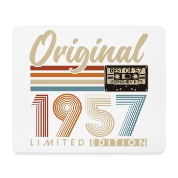Cadeau rétro vintage d’anniversaire 1957 - Tapis de souris (format paysage) - blanc - Devant