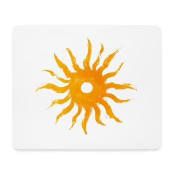 Sonne, Sonnenlogo, Sonnensymbol - Mousepad (Querformat) - Weiß - Vorne