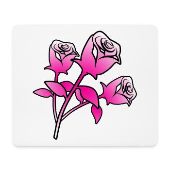 Rosen - Mousepad (Querformat) - Weiß - Vorne