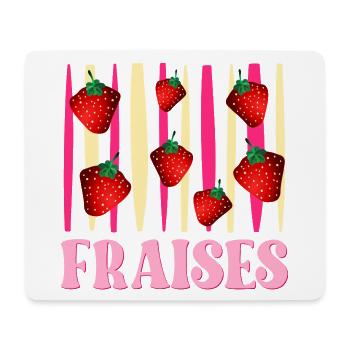 Fraises - Tapis de souris (format paysage) - blanc - Devant