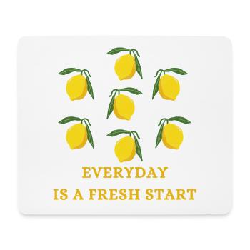 Zitronen Frischer Neustart - Mousepad (Querformat) - Weiß - Vorne