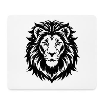 Löwenkopf - Mousepad (Querformat) - Weiß - Vorne