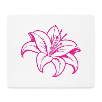 Lily flower - Mouse Pad (horizontal) - white - Front