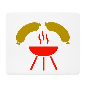 Griller - Tapis de souris (format paysage) - blanc - Devant