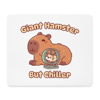 Niedlicher Kapybara-Riesenhamster, aber noch chilliger - Mousepad (Querformat) - Weiß - Vorne
