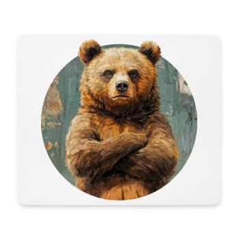 Bear Design - Mouse Pad (horizontal) - white - Front