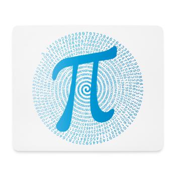π (pi) dans Data Spiral - Tapis de souris (format paysage) - blanc - Devant