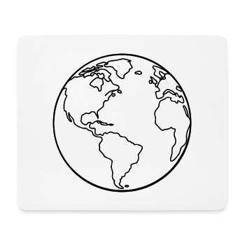 Sommet de la Terre - Tapis de souris (format paysage) - blanc - Devant