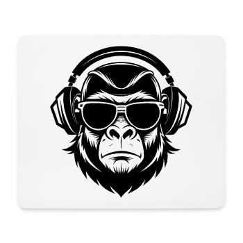 DJ Gorilla - Mousepad (Querformat) - Weiß - Vorne