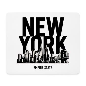 Silhouette urbaine: skyline et ponts - Tapis de souris (format paysage) - blanc - Devant