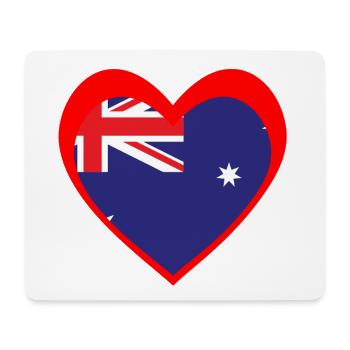 Red Aussie Heart – True Southern Spirit - Tapis de souris (format paysage) - blanc - Devant